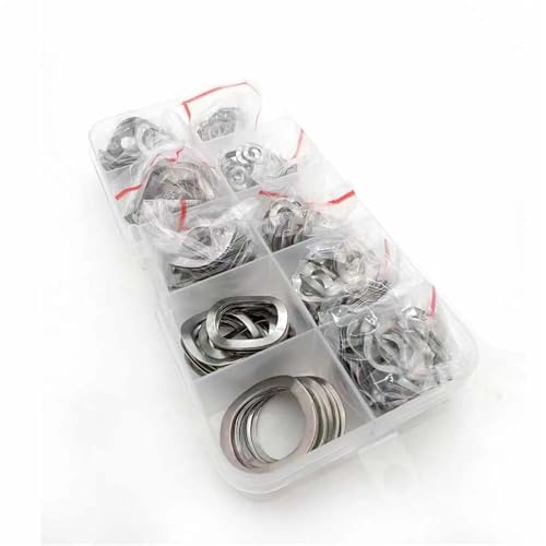 Lfang-�V�[�����b�V���[ M3 M4 M5 M6 M8 M10 M12 M16 M19 304 Stainless Steel Three Wave Crest Type Spring Washer Gasket Assortment Kit Set,