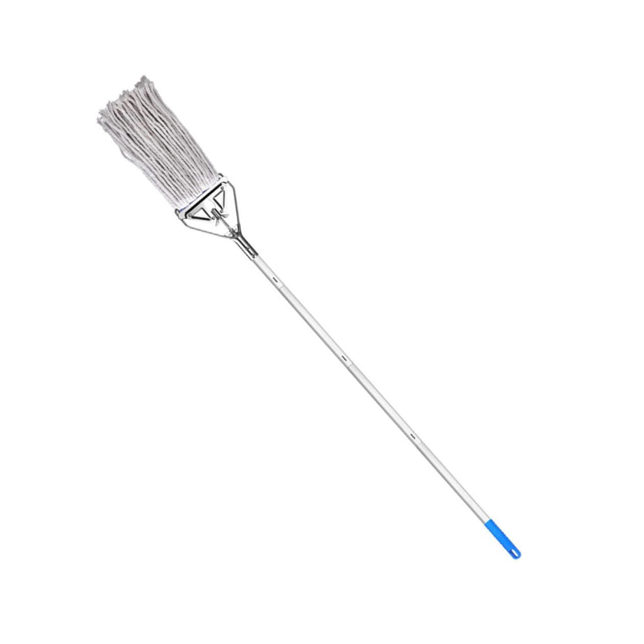 Mopa de Algodón Absorbente para Limpieza Húmeda y Seca Trapeador Triangular de Aluminio Resistente para Suelos de Madera Azulejos y Cemento Mango Ergonómico Antideslizante Alta