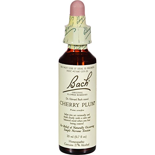 Bach Original Flower Remedies, Cherry Plum - Be in Control - Natural Homeopathic Flower Essence for Emotional Balance - Vegan, Gluten Free, Sugar Free - 20mL Dropper
