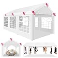 COBIZI 10x20ft Party Tent Heavy Duty Wedding Canopy for Events, 4 Removable Sidewalls, Built-in Sandbag, UV50+, Waterproof, White