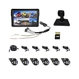 6CH 10,1 Zoll Touchscreen RV/Bus/LKW AHD Monitor System Fahrzeug DVR CCTV Kamera 1080P Nachtsicht rückfahr Parkplatz Recorder(Camera Set 64G)