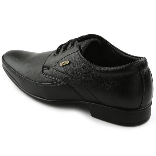 Image of Liberty Fortune H202-01 Black & Brown Formal Lacing Derby Shoes for Men with PVC Sole