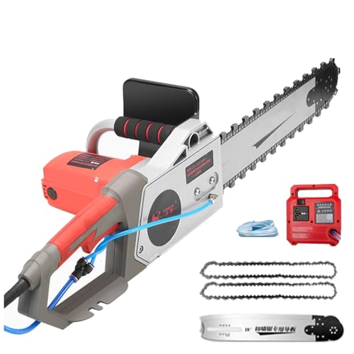 LoJax Motosierra Stihl Gasolina Sierra de Concreto Eléctrica para Hormigón Cortadora Eléctrica de Diamante con Supresión de Polvo por Agua Y 2 Cadenas/2 Barras Guía, para Ranurar Ladrillo, Granito