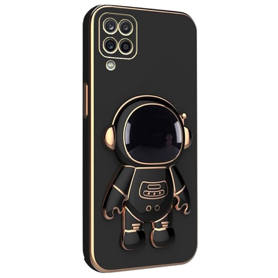 Image of for Samsung Galaxy M33 5G Case Cute 3D Astronaut Stand Design Camera Protection Shockproof Soft Back Cover (for Samsung Galaxy M33 5G, Black)