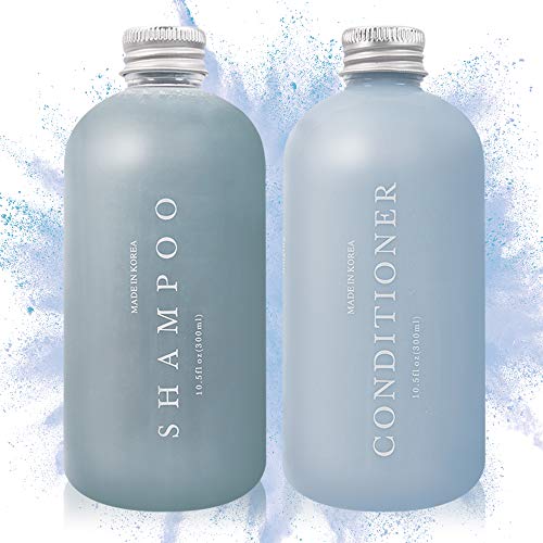 Formula of Beauty Korean Shampoo and Conditioner - Damaged, Oily Hair, Daily Scalp Care - Plant Based All Natural Shampoo and Conditioner set Paraben, Sulfate Free - Dream Me Blue (10.5 fl oz /300 ml)