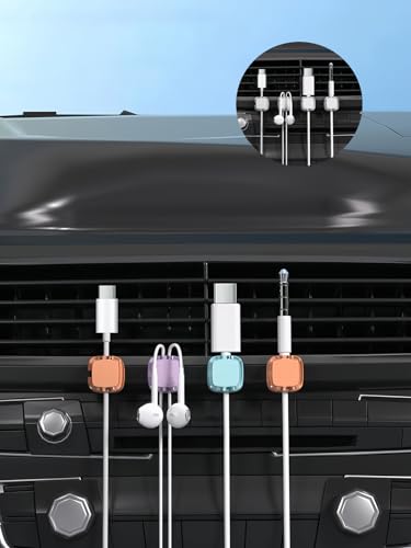 3pcs Organizador Magnético para Cables, Ajustable para Gestión de Cables Bajo el Escritorio, Organizador de Cables para Hogar, Oficina, Auto, Pared y Escritorio, Blanco miniatura 4