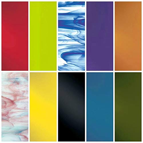 Spectrum/Wissmach System 96 Assorted Fusible Glass Pack 10 Sheets - COE 96