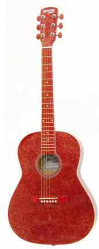 Acoustic Guitar Glitter Red Sparkle