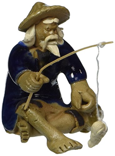 Bonsai Boy's Ceramic Figurine - Mudman Fisherman 1 25x1 25x1 75