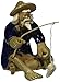 Bonsai Boy's Ceramic Figurine - Mudman Fisherman 1 25x1 25x1 75