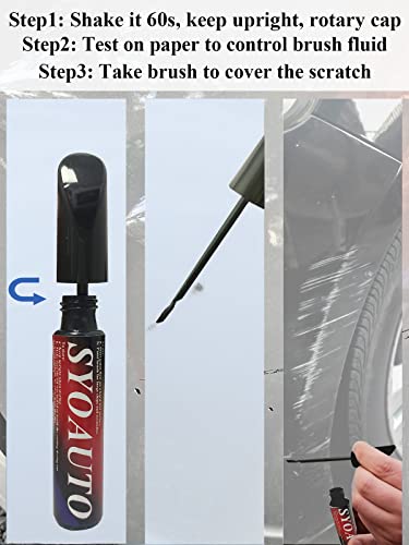 Syoauto Black Touch Up Paint For Cars Auto Paint Pen Scratch Repair Automotive Touch Up Paint 0.4 Oz #TOP3