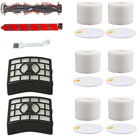 Amyehouse Soft Bristle Brushroll Roller Hepa Foam Filter Replacement Parts Compatible with Shark DuoClean NV800 NV800W NV801 NV801Q NV803 UV810 Vacuum Cover