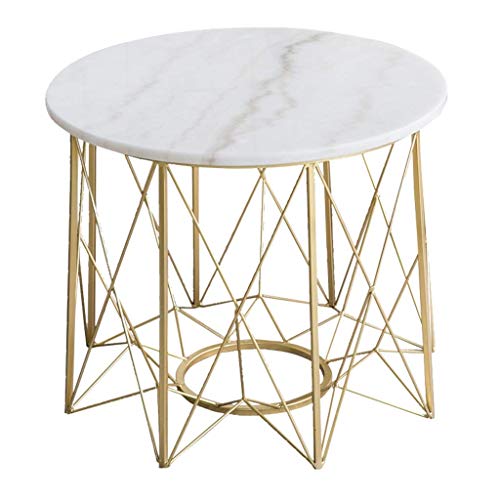 Wrought Iron Coffee Table, White Marble Tabletop, Solid Wire Diameter Wrought Iron Coffee Table, White Marble Tabletop, Solid Wire Diameter