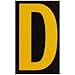 Brady 5890-D, 58919 Bradylite Reflective Number and Letter, (12 Packs of 25 pcs)