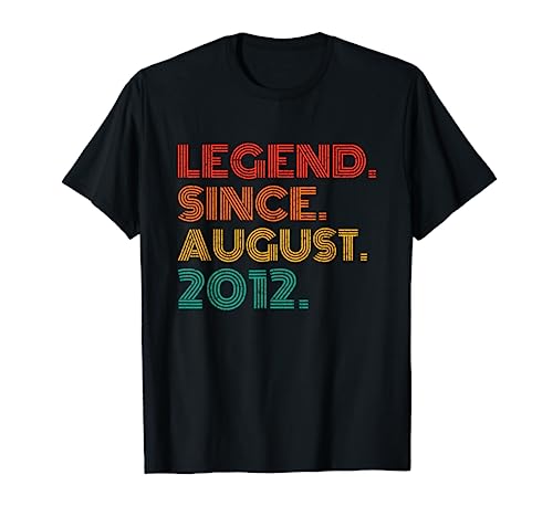 Legend Since August 2012 Born in August 2012 Idea Birthday T-Shirt