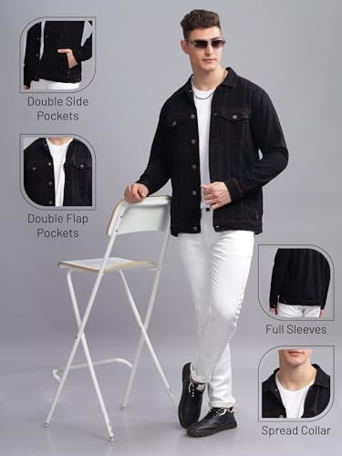 Image of Kuons Avenue Men's Regular Fit Trucker Jacket | Denim Jacket for Men