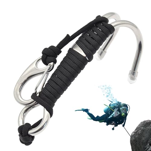 Cave Diving Hooks Diving Hooks Diving Hooks Double Hook Stainless Steel Safety Gear with for Underwater Photography, Cave & Drift Diving