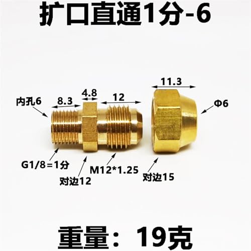 Conector de latón abocardado de 1/8 para solucionar fugas de agua 3