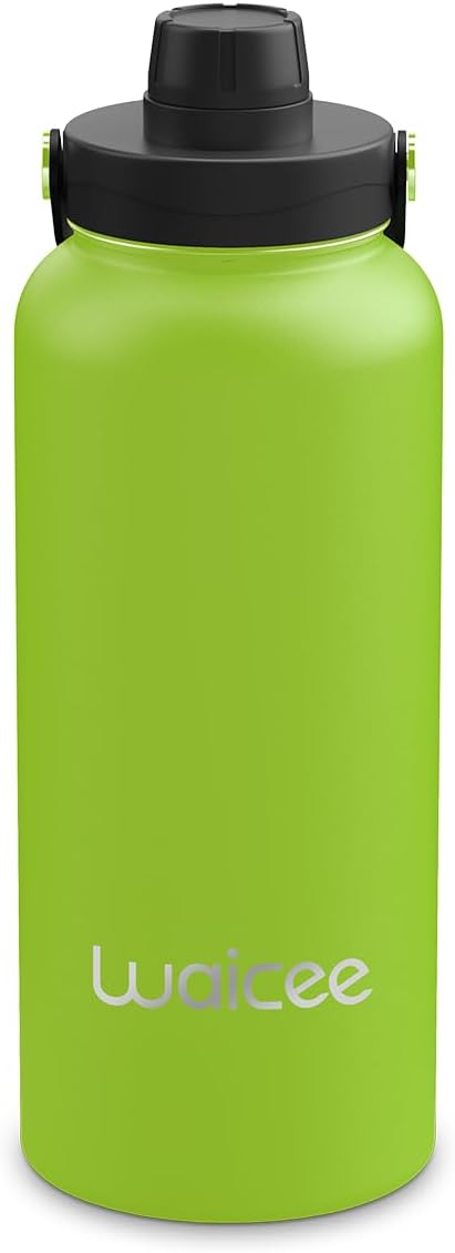 Waicee Lime Fizz Reusable Bottle - 32oz/950ml - Eco-Friendly Hydration Solution for Gym, Workouts, and Outdoor Activities - BPA-Free, Leakproof, and Easy to Clean