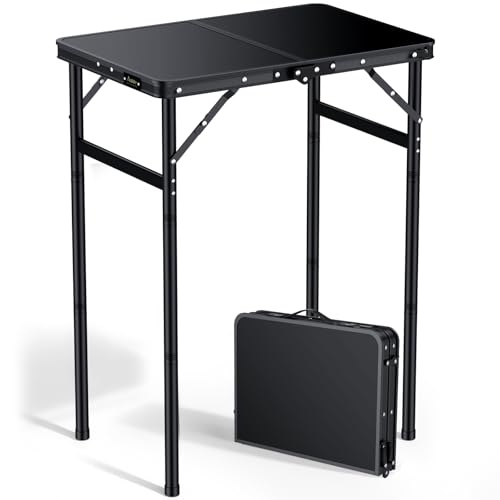 Table de camping pliante 60x40 cm réglable en hauteur Anbte - 2