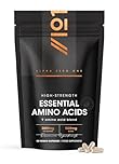 Essential Amino Acids 2800mg with BioPerine – 90 Vegan Capsules – All 9 EAA Amino Acids with All 3 BCAA's Plus 6 More EAAs to Build and Repair Muscle - by Alpha01