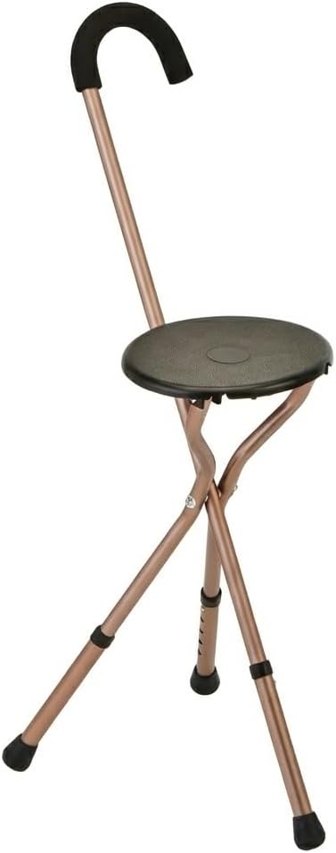 Bastón de asiento plegable y ajustable NOVA: bastón para caminar liviano y duradero con asiento incorporado, plano plegable para viajes, conciertos, eventos deportivos y descanso sobre la marcha