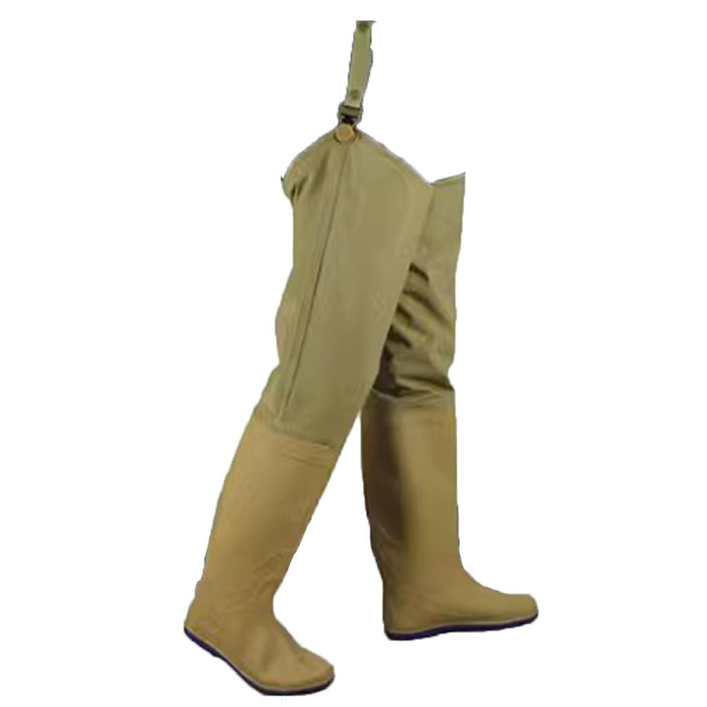 Watstiefel Leichte Hüftwatstiefel aus Nylon mit Verstellbarer Schnalle, wasserdichte und verschleißfeste PVC-Regenstiefel und Angelhosen