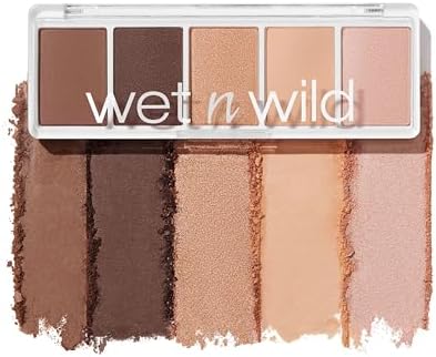 wet n wild Color Icon Eyeshadow Makeup 5 Pan Palette, — side view showing full product dimensions