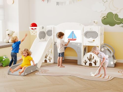 GITAWUSA Toddler Slide Set, 10 in 1 Indoor Outdoor Toddler