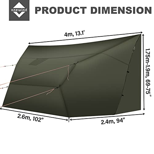 Onewind Penumbra Hot Tent, 14Ft Camping Hammock Tarp For 4-Season thumb #5