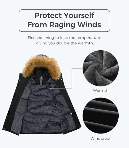 wantdo Women's Waterproof Skiing Jacket Insulated Snowboard Jackets Mountain Snow Coat Black M - Thumbnail 3
