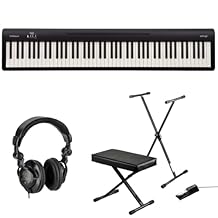 Roland FP-10 88-Key Digital Piano, Bundle with Keyboard Stand, Keyboard & Piano Bench, Sustain Pedal, Closed-Back Studio Monitor Headphones