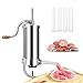 RELAX4LIFE Insaccatrice Manuale per Salsiccia in Acciaio Inox, Macchina di Produzione di Salsiccia con Tubi di Diversi Diametri, Fissaggio al Piano di Lavoro Solido e Regolabile, 1,5/3/3,5/6 L (3,5 L)
