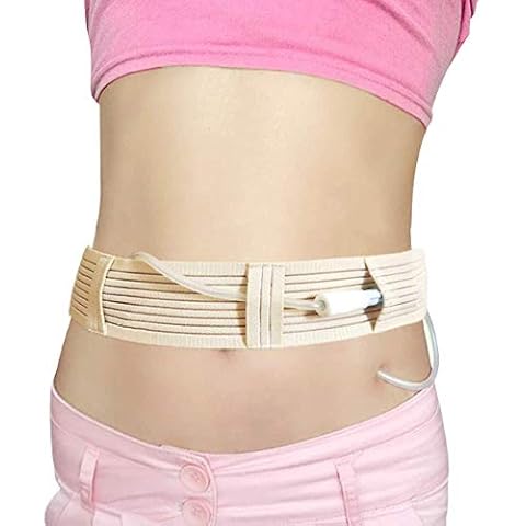 WLXW Breathable Peritoneal Dialysis Belt Stretch G/Peg Feeding Tube Holder PD Catheter Covers Drainage Beige Abdominal Fixation Medical Nursing Supplies,S Cover
