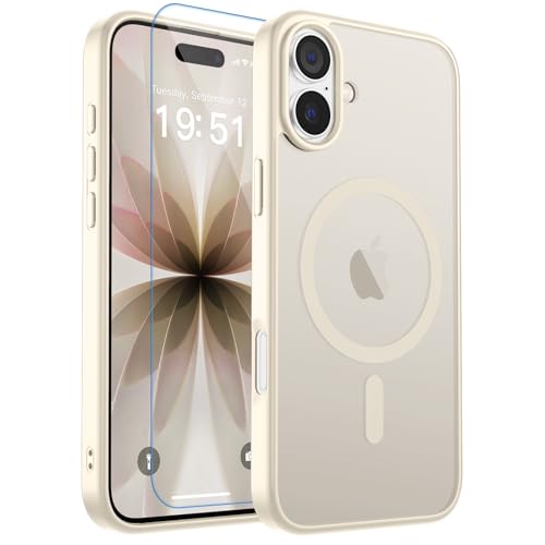 zapica Magnetic for iPhone 17 Case, Antique White