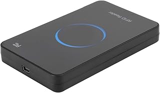 Card Reader, UHF USB Desktop Reader Writer 915MHz Frequency, 20cm Contactless Proximity Cards Builtin Buzzer, Acrylic Shell Compatible with ISO18000-6C, ISO18000-6B