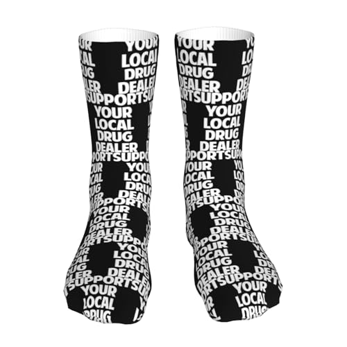 Support Your Local Drug Dealer Air Cushioned Running Socks Breathable Round Neck Socks