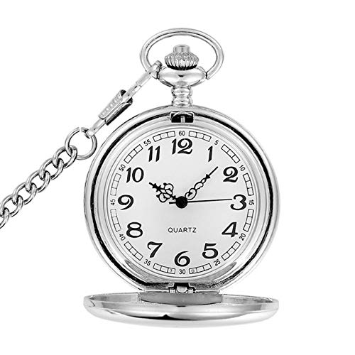 OIFMKC Pocket Watch 50pcs/lot Silver/Gold/Black/Bronze Polish Quartz Pocket Watch Jewelry Fashion Alloy FOB Watches,shilver