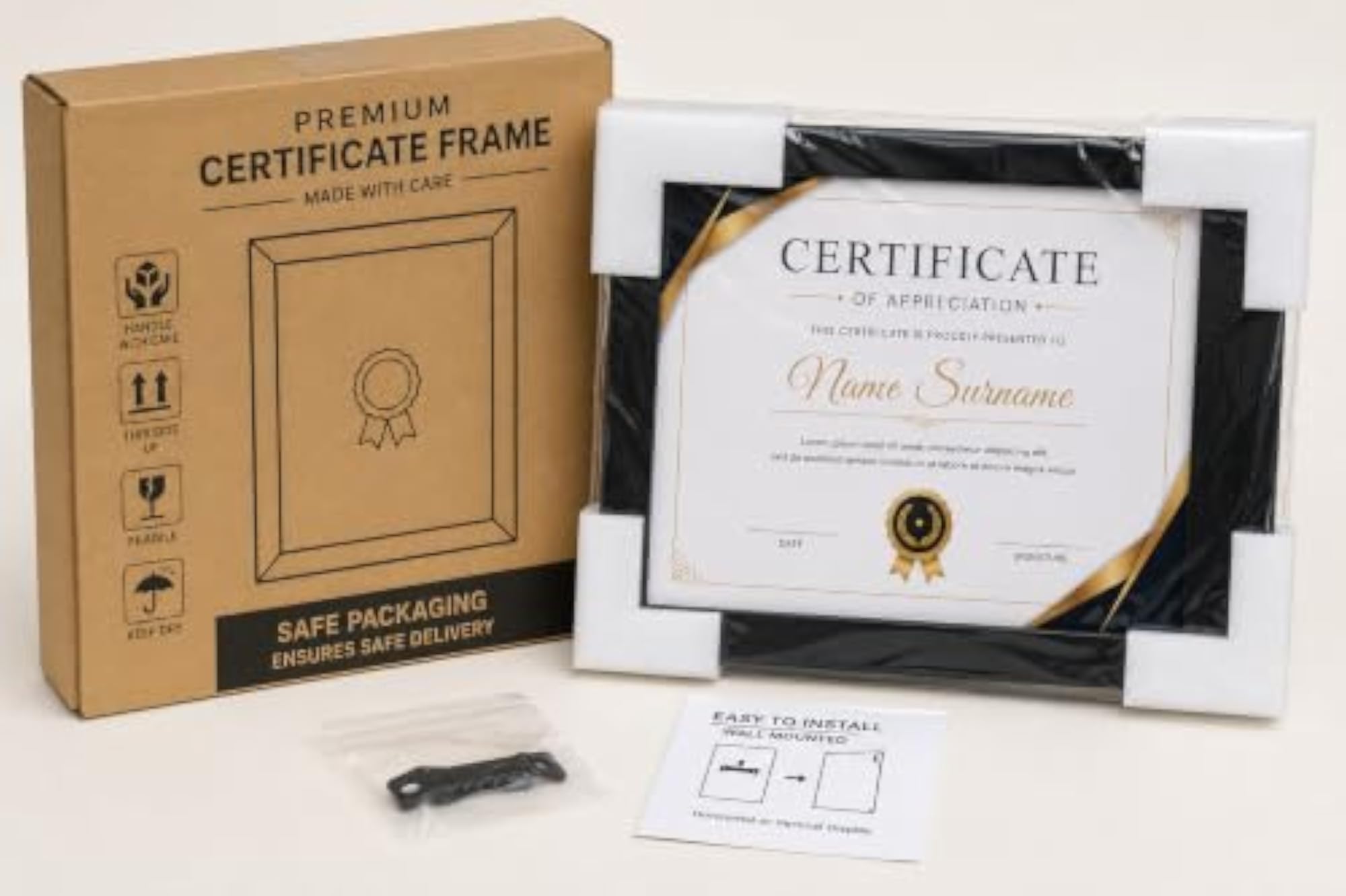 Premium Certificate Frame for Certificate of Appreciation