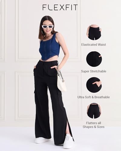 Image of MAGRE Black Twill Cargo Pant with Side Slite