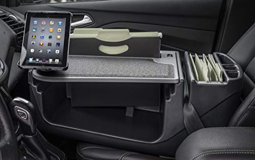 Image of AutoExec AE-FMEF-PI-TAB-GT Efficiency FileMaster Car Desk for Your Vehicle Workstation and Mobile Office, with 400 watt Power Inverter and Tablet Mount | Vehicle Workstation, Mobile Office, 400 Watt Power Inverter, Tablet Mount