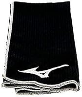 Mizuno Microfiber Golf Cart Towel Black Large - Super Absorbent Non-Abrasive 16x24 Inch w/ Strap Handle
