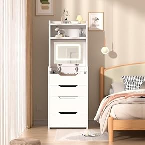 収納棚付き白い鏡台 楽天市場】収納棚 扉付き（ドレッサー・鏡台｜収納家具