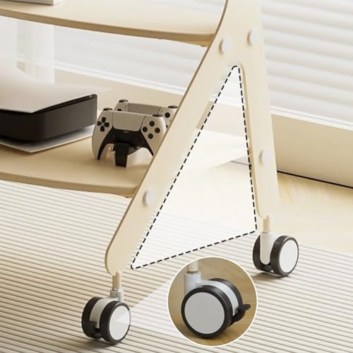 Soporte móvil para TV con ruedas y estantes ajustables miniatura 7