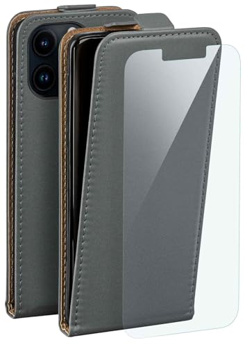 Étui de protection à rabat pour Apple iPhone 13 Pro moex élégance gris