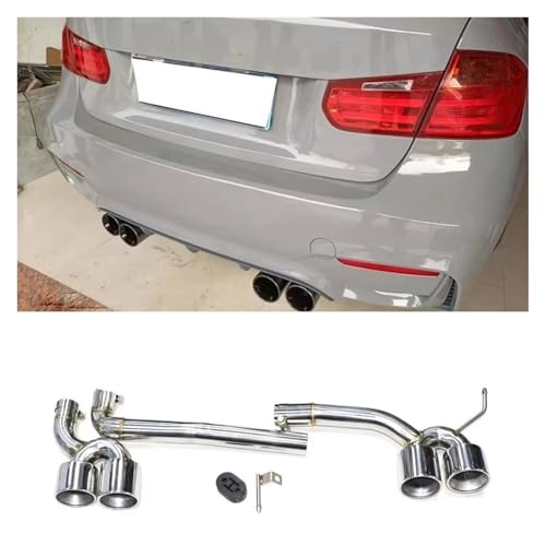 Silenciador de escape para BMW F30 F31 330i 328i tubo de carbono 6