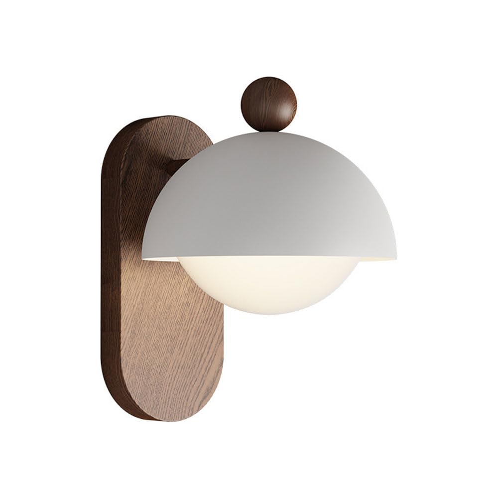 NHPJFDC Modern LED Globe Wall Sconce, 12W Metal Light Fixture with 3 Color Modes, Hardwired Acrylic Ball Lamps for Living Room, Bedroom, Hallway Decor