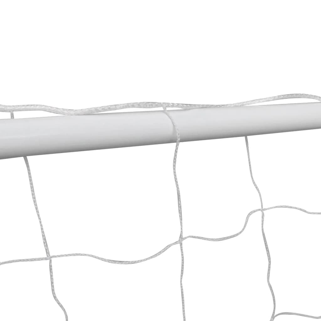 Set di 2 porte da calcio, 182 x 61 x 122 cm, stabile porta da calcio in acciaio per giardino e tempo libero, con gancio a pavimento e rete