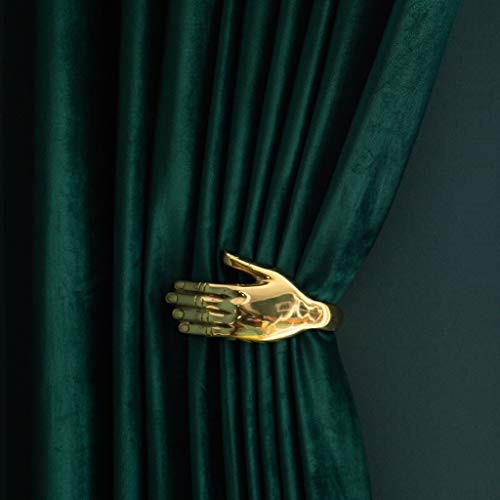 Vorhanghalter für Wand Metall Vorhang Raffhalter Dekorative Vorhang Vorhänge Holdbacks 2 Vorhang Krawatten Set, 19,6 * 8,2 * 11,3 cm, Gold