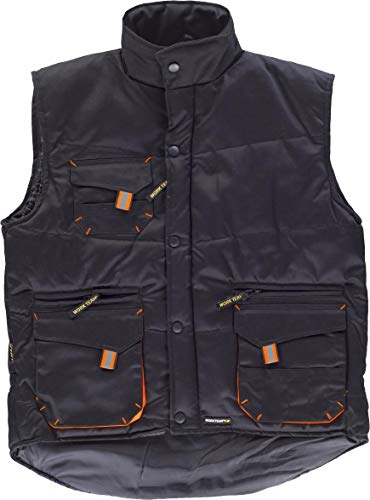 Chaleco negro Workteam WF 1680 contra el desgaste de ropa laboral en construcción 2